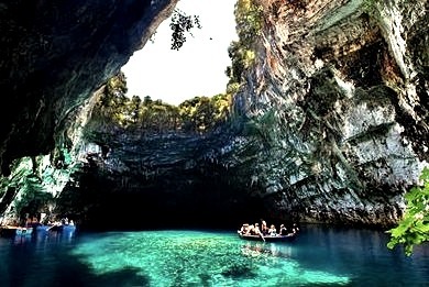 Melissani Lake and Drogarati Cave, Kefalonia Island, Greece