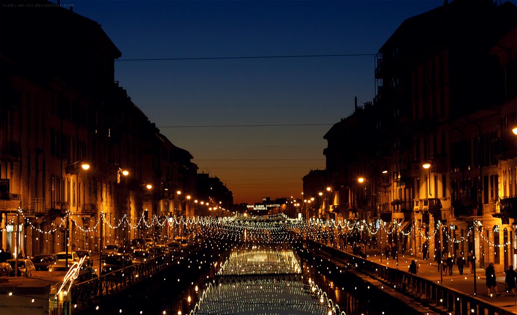 Canal Lights, Milan, Italy